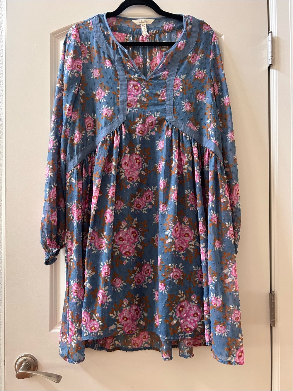 Matilda Jane To The Nines Swiss Dot Floral Dress. Boho. Romantic. Cowgirl. Flowy